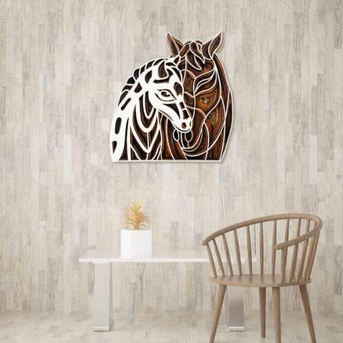 Horse And Foal Mandala Wall Art