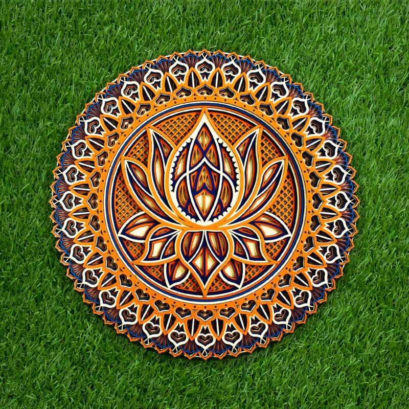 lotus multi-layer mandala wall art